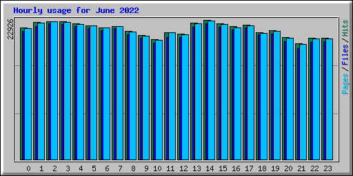 Hourly usage for June 2022