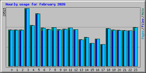 Hourly usage for February 2026
